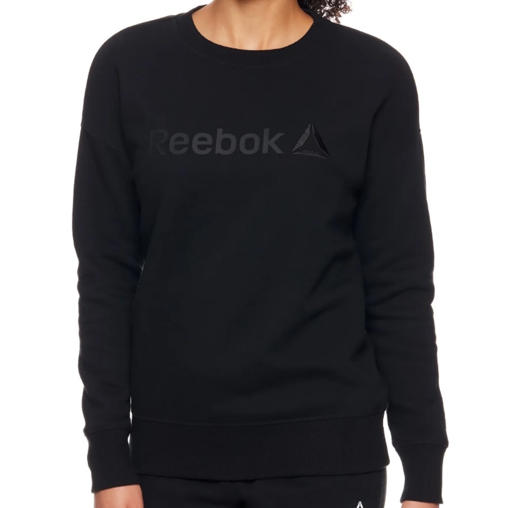 NWT Reebok Black Logo Crewneck Sweatshirt